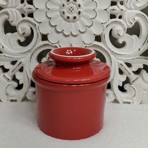 Butter Bell Red Ceramic Butter Crock